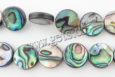 Abalone Shell Beads, Flat Round, different size for choice, Length:Approx 15.5 Inch, Sold By Strand