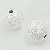Sterling Silber Sternenstaub Perlen, 925 Sterling Silber, rund, plattiert, Falten, keine, 8mm, Bohrung:ca. 1.5mm, verkauft von PC
