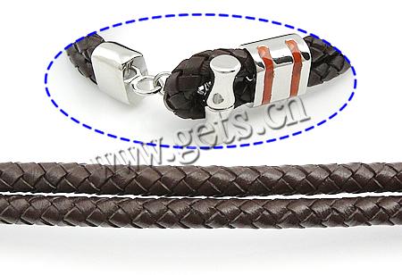 Rindsleder-Armbänder, Kuhhaut, mit 316 Edelstahl, unterschiedliche Länge der Wahl, keine, 5.5mm, verkauft von Strang