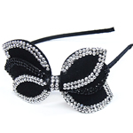 Hair Bands, Iron, with Faux Suede Cord & Rhinestone, Bowknot 