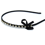 Hair Bands, Iron, with brass claw chain & Ribbon & Non-woven Fabrics 