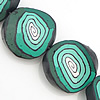 Polymer Clay Jewelry Beads, Twist, green 3-5mm Approx 1.5mm 