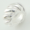 Sterling Silver European Beads, 925 Sterling Silver, Rondelle, plated, without troll Approx 4.5mm 
