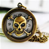 時計ネックレス, 亜鉛合金, 骸骨, 長さ:約 31 インチ, 売り手 ストランド