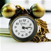 Ожереловые наручные часы, цинковый сплав, с Стеклянный, Другое покрытие, твист овал длина:Приблизительно 31 дюймовый, продается Strand