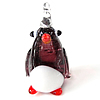 Tier Murano Anhänger, Lampwork, Pinguin, farbenfroh, 16x30x18mm, Bohrung:ca. 3mm, verkauft von PC