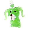 Кулоны лэмпворк в форме животного, Лэмпворк, Медведь, зеленый отверстие:Приблизительно 1.5mm, продается PC