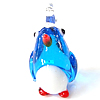 Кулоны лэмпворк в форме животного, Лэмпворк, Цыпленок, голубой отверстие:Приблизительно 2mm, продается PC