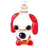 Animal Lampwork Pendants, Dog, red Approx 2mm 