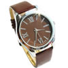 Men Wrist Watch, Zinc Alloy, with PU Leather & Glass, platinum color plated, for man, 40mm, 18mm Approx 9.45 Inch 