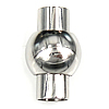 Round Stainless Steel Magnetic Clasp, Lantern, plated Approx 4mm 