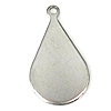 Stainless Steel Tag Charm, Teardrop, Customized, original color Approx 1mm 