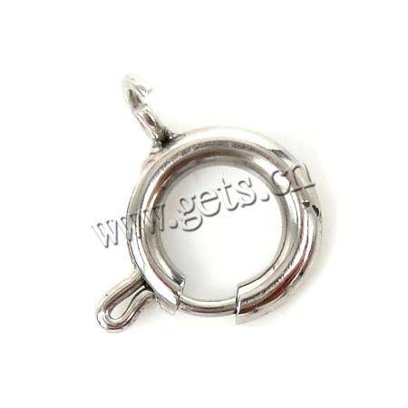 Cierre del anillo de resorte de acero inoxidable, más tamaños para la opción, color original, Vendido por UD