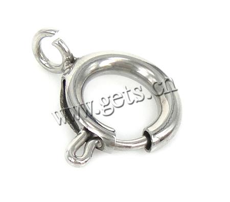 Stainless Steel Spring Ring Clasp, more sizes for choice, original color, Sold By PC