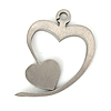Stainless Steel Tag Charm, Heart, original color Approx 2mm 