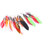 Fashion Feather Earring , iron earring hook, mixed colors 