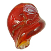 Plated Lampwork Beads, with Goldsand Millefiori, Twist, gold sand Approx 2mm 