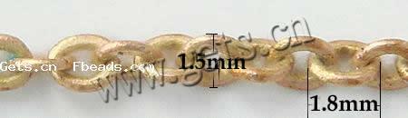 Латунная цепочка с овальными звеньями, Латунь, Другое покрытие, Овальный цепь, Много цветов для выбора, не содержит кадмий, 1.5x1.8x0.3mm, 100м/Strand, продается Strand