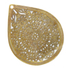 Brass Stamping Pendants, Teardrop, plated, hollow Approx 0.7mm 