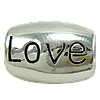 Zinc Alloy Message Beads, Drum, plated nickel, lead & cadmium free Approx 3.5mm 