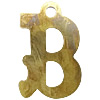 Brass Stamping Pendants, Letter B, plated Approx 2.5mm 
