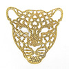 Brass Stamping Pendants, Leopard, plated, hollow Approx 1.5mm 