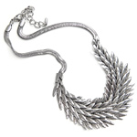 Fashion Statement Necklace, Zinc Alloy, with iron chain, plated, lead & nickel free Inch 