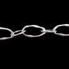 亜鉛合金ハンドメイド ・チェーン, 亜鉛合金, 楕円形の鎖, 無色, ニッケル、鉛、カドミウムフリー  長さ:90 センチ, 売り手 ストランド