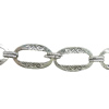 Zinc Alloy Handmade Chain, Flat Oval nickel, lead & cadmium free cm 