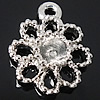 Stainless Steel Pendant Setting, Flower, original color Approx 2mm, Inner Approx 4mm 