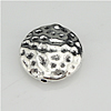 Zinc Alloy Flat Beads, Flat Round, plated, hammered Approx 1mm, Approx 