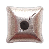Zinc Alloy Jewelry Beads, Square, plated nickel, lead & cadmium free Approx 2mm, Approx 