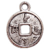 Zinc Alloy Flat Round Pendants, plated nickel, lead & cadmium free Approx 3mm, Approx 