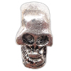 Zinklegierung European Perlen, Schädel, plattiert, ohne troll, keine, frei von Nickel, Blei & Kadmium, 9x17x7mm, Bohrung:ca. 5mm, ca. 500PCs/kg, verkauft von kg