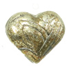 Europa Messing Perlen, Herz, plattiert, mit troll, keine, frei von Kadmium, 9x8.5x8mm, Bohrung:ca. 4mm, verkauft von PC