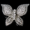 Zinc Alloy Jewelry Brooch, with Rhinestone, Butterfly, plated, Customized & with rhinestone 
