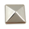 Plastic Shank Button, ABS Plastic, Square, plated, faceted Approx 3mm 