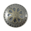 Botón de caña de aleación de cinc, aleación de zinc, Moneda, chapado, libre de níquel, plomo & cadmio, 15x7mm, agujero:aproximado 3mm, Vendido por UD