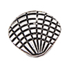 Zinc Alloy Flat Beads, Shell, plated nickel, lead & cadmium free Approx 1.5mm, Approx 