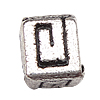 Zinc Alloy Jewelry Beads, Rectangle, plated nickel, lead & cadmium free Approx 2mm, Approx 