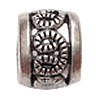 Zinc Alloy Large Hole Beads, Drum, textured nickel, lead & cadmium free Approx 6mm, Approx 