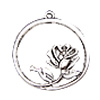 Zinc Alloy Flower Pendants, plated, layered nickel, lead & cadmium free Approx 1.5mm, Approx 