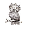 Zinc Alloy Animal Pendants, Owl, plated nickel, lead & cadmium free Approx 3.5mm, Approx 