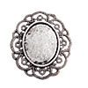 Zinc Alloy Cabochon, Oval, plated nickel, lead & cadmium free Approx 1mm, Approx 