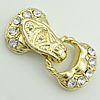 Zinc Alloy Magnetic Clasp, plated, plating thickness more than 3μm & with rhinestone Approx 1mm 