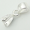 Sterling Silver Pinch Bail, 925 Sterling Silver, plated, with cubic zirconia Approx 3mm 