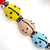 Animal Lampwork Beads, Ladybug, mixed colors, 15-16x19-21x8-8.5mm Approx 1-2mm Approx 11.5 Inch 