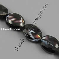 Perles millefiori en cristal, Cristal Millefiori, ovale, facettes faites à la maindécalque .5 pouce Vendu par brin
