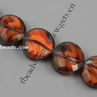 Millefiori Kristall Perlen, flache Runde, handgemachte facettiert, 14x7mm, Länge:13.5 ZollInch, 25PCs/Strang, verkauft von Strang
