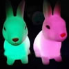 LED Colorful Night Lamp, PVC Plastic, Rabbit 